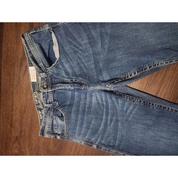 Axel Slim Boot Jeans Mens 34x30 Blue Medium Wash Slim Fit Bootcut Denim Pants - Picture 2 of 10